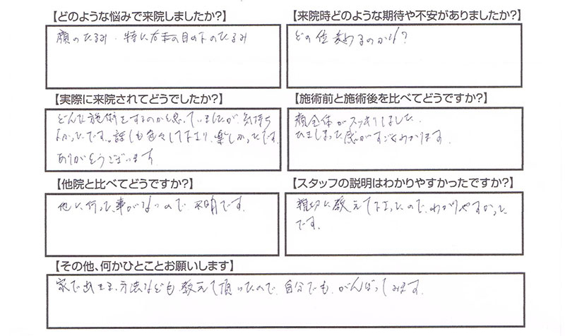 小顔整顔矯正のお客様の声4